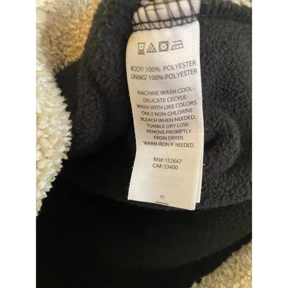 Telluride Clothing Co Beige Sherpa Pullover Sweater Quarter Zip Size S - Picture 6 of 7